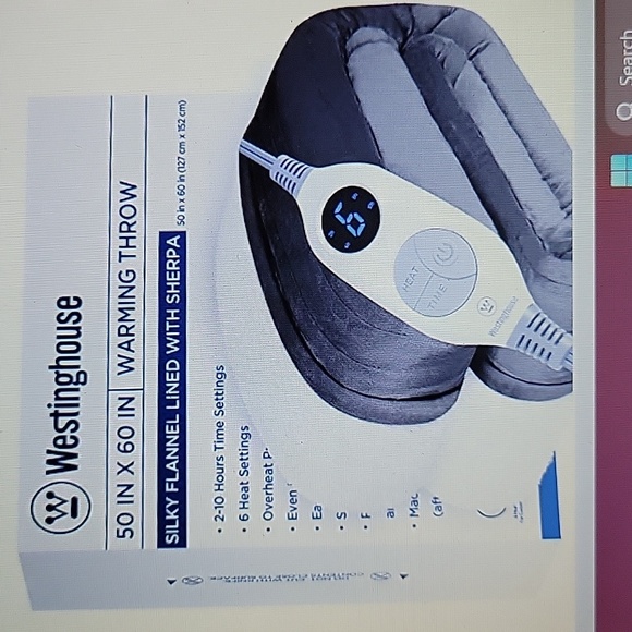 Westinghouse Bedding Westinghouse Charcoal Flannel Sherpa 5x60